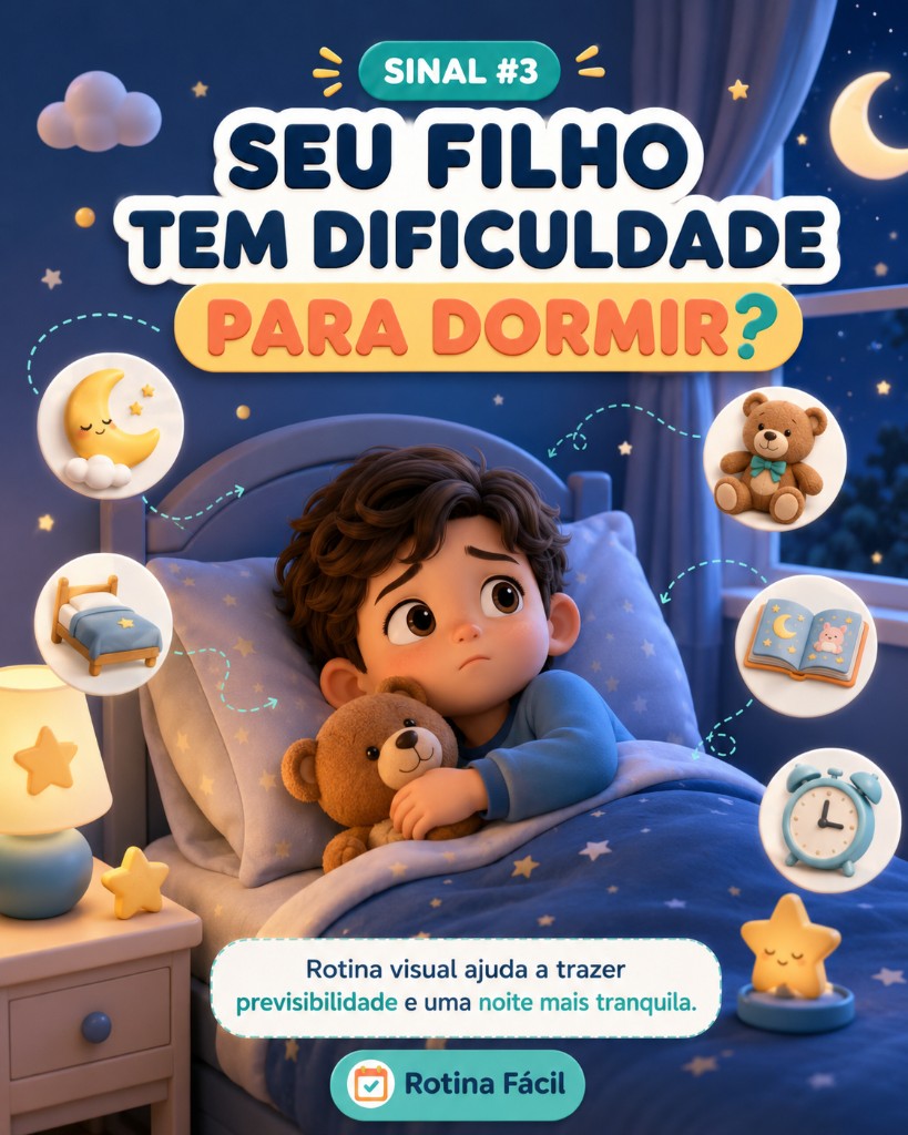 Seu filho tem dificuldade para dormir?