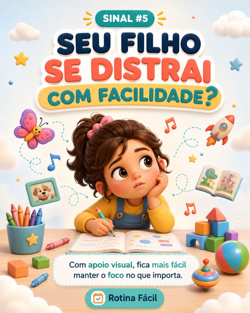 Seu filho se distrai com facilidade?