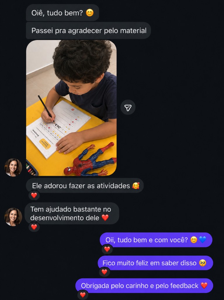 Depoimento — mãe agradece rotina visual ajudando a filha