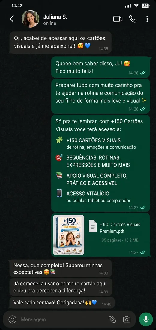 Depoimento via WhatsApp