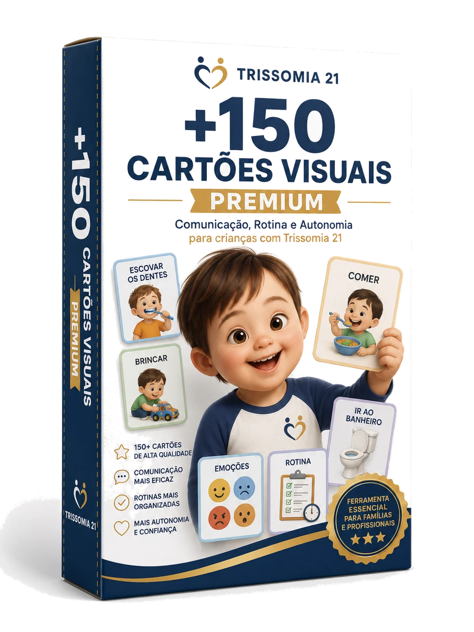 Kit +150 Cartões Visuais Premium - Trissomia 21