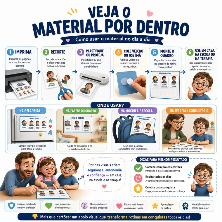Cartões visuais de emoções